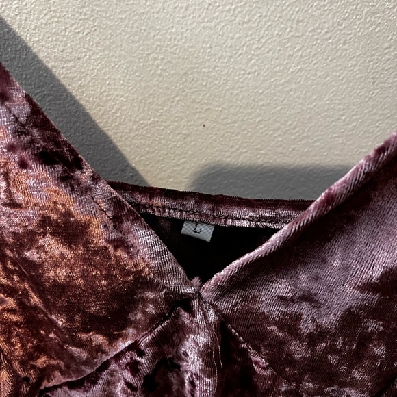 Velvet Pink Bodysuit Lingerie - Picture 3 of 4